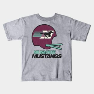 Defunct Milwaukee Mustangs Football Team Kids T-Shirt